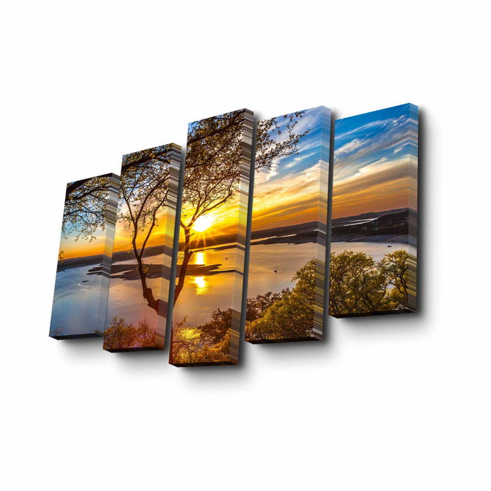Wallity Cuadro Decorativo en Lienzo 5 Piezas 5PUC-117 Multicolor